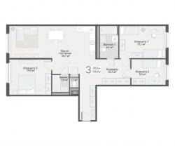 3-к квартира, Руднева ул., строение 1, 15 за 23 400 тыс.р.