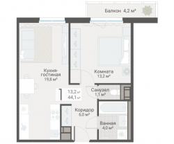 1-к квартира, Руднева ул., строение 1, 15 за 14 000 тыс.р.