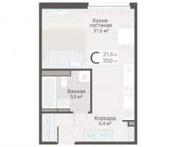 Студия, Руднева ул., строение 1, 15 за 10 300 тыс.р.