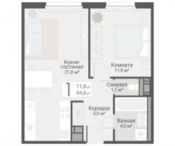 1-к квартира, Руднева ул., строение 1, 15 за 14 100 тыс.р.