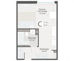 Студия, Руднева ул., строение 1, 15 за 10 400 тыс.р.