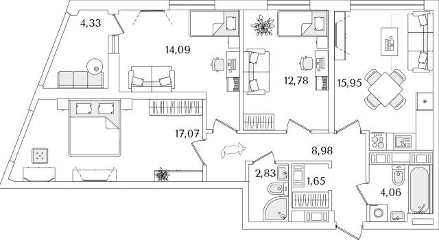Октябрьская наб., строение 1, 120