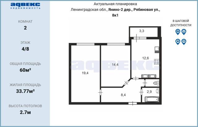 Ленинградская область, Янино-2 дер., Рябиновая ул., 8к1