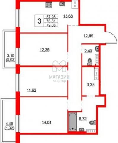 Каменки реки набережная, 13к3с1
