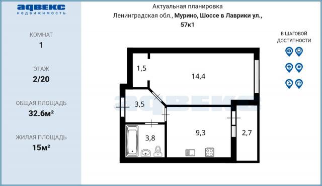 Ленинградская область, Мурино, Шоссе в Лаврики ул., 57к1