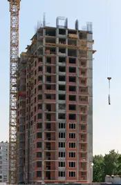 Монолитные работы идут на уровне 18-го этажа