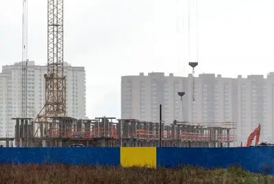 На заднем плане - новостройки поселока Новое Девяткино