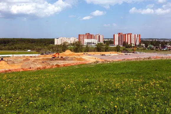 Строительство торгового комплекса «К-Руока» на Гостилицком шоссе Строительство торгового комплекса «К-Руока» на Гостилицком шоссе