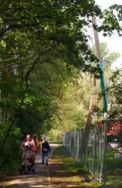 Будущий дом от старых построек отделяет только тропинка