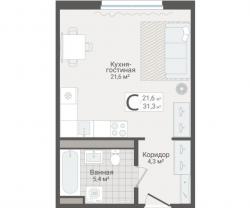 Студия, Руднева ул., строение 1, 15 за 9 700 тыс.р.