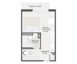 Студия, Руднева ул., строение 1, 15 за 10 000 тыс.р.