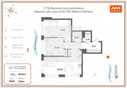 2-к квартира, Головнина бульвар за 33 000 тыс.р.
