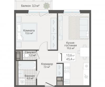 1-к квартира, Руднева ул., строение 1, 15 за 14 000 тыс.р.