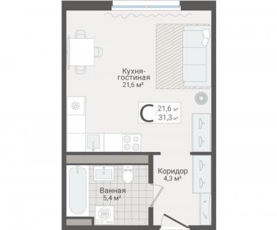 Студия, Руднева ул., строение 1, 15 за 9 700 тыс.р.