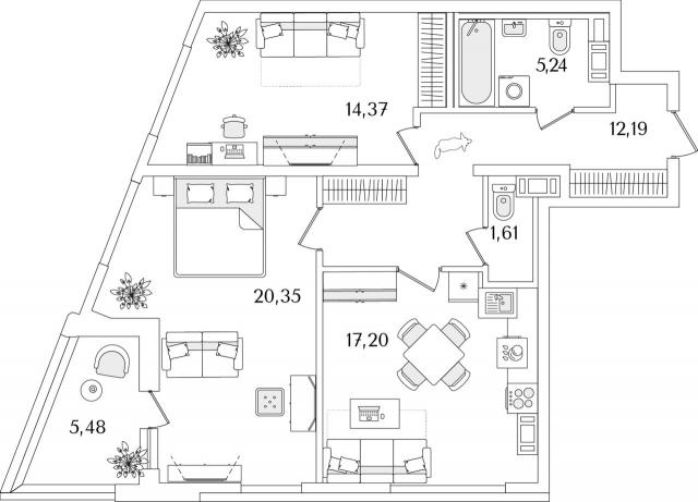 Октябрьская наб., строение 1, 120