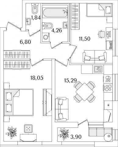 Октябрьская наб., строение 1, 120