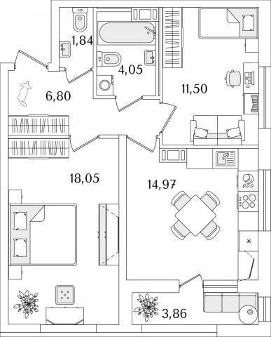 Октябрьская наб., строение 1, 120