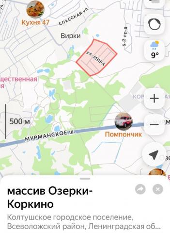 Ленинградская область, Колтушское городское поселение, Озерки-Коркино массив