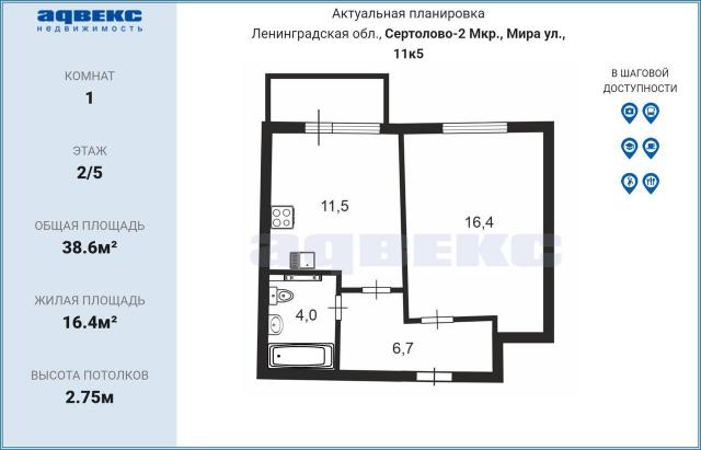 Ленинградская область, Сертолово-2 Мкр., Мира ул., 11к5