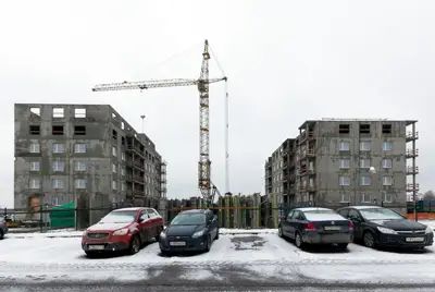 Вокруг домов будут расположены небольшие частные участки