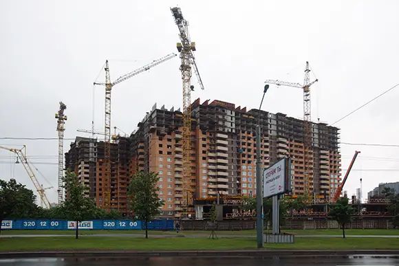 Корпус второй очереди ЖК «Кантемировский»: монолитные работы здесь близки к завершению